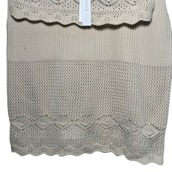 House of Harlow 1960 Women’s Crochet Crop Top/Pencil Skirt 2 Piece Set Size L - Picture 3 of 8